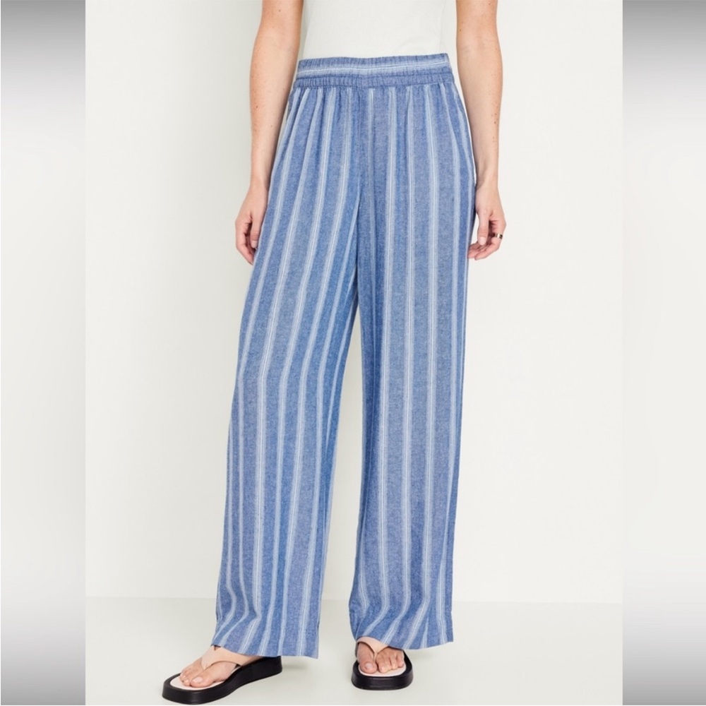NWT Old Navy Linen Wide Leg Pant